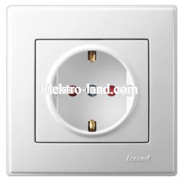 Розетка с защитой от детей Lezard Lesya, белый (705-0202-124)